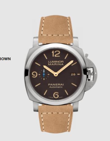 Panerai Luminor Marina 44mm Replica Watch PAM01351 SCAMOSCIATO BROWN